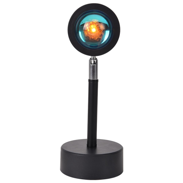 Solnedgangsprojektorlampe, LED-projektorlampe, moderne gulvlampe, 180 graders rotasjon, for stuedekorasjon, farge: Solnedgangs rød