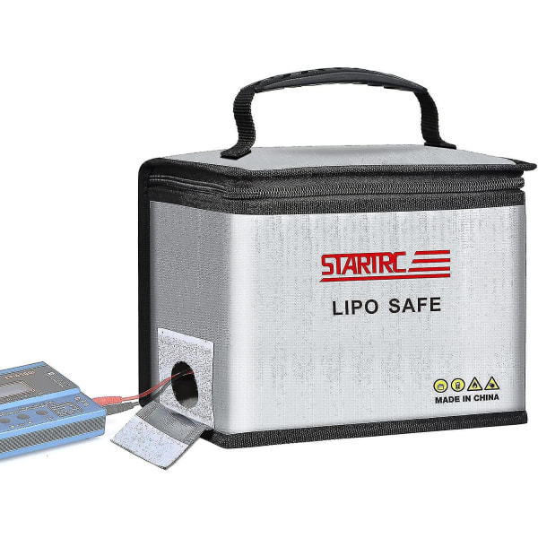 Lipo Batteripose Brandsikkert Eksplosionssikkert Pose Stor Kapacitet Opbevaringsbeskytter Lipo Sikker Pose Til Opbevaring & Opladning (21,5 X 14,5x 16,5cm)