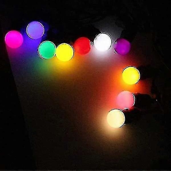 20-pack Färgade Glödlampor LED 2W E27 G45 Belysningslampor, LED Färgade Golfboll Glödlampa, Blandade Färger 45mm X 68mm