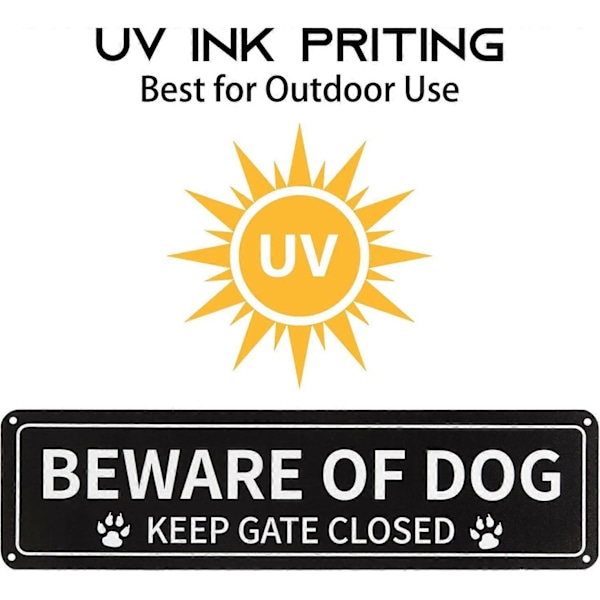 Varning för Hund Skylt - Reflex, Väderbeständig Varning (2-pack) 12