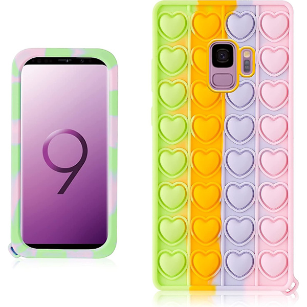 Trendikäs ja hauska Samsung Galaxy S9 -kuori, silikoninen esteettinen sarjakuva hauska söpö viileä Kawaii Fidget ainutlaatuinen tyylikäs suunnittelija hauska suojakuori pojille ja tytöille