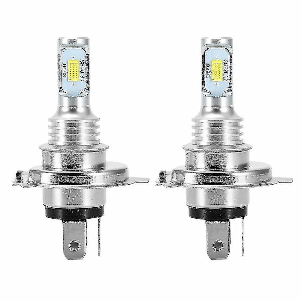 2x H4 9003 Hb2 6000k Super White Csp Led-ajovalopaketti Korkea ja Matala Säde Canbus