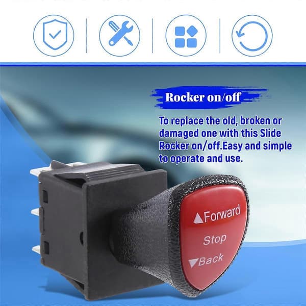 Forward-Stop-Back DPDT 6Pin Låsende Skyvevippebryter KCD4-604-6P Bilbryter