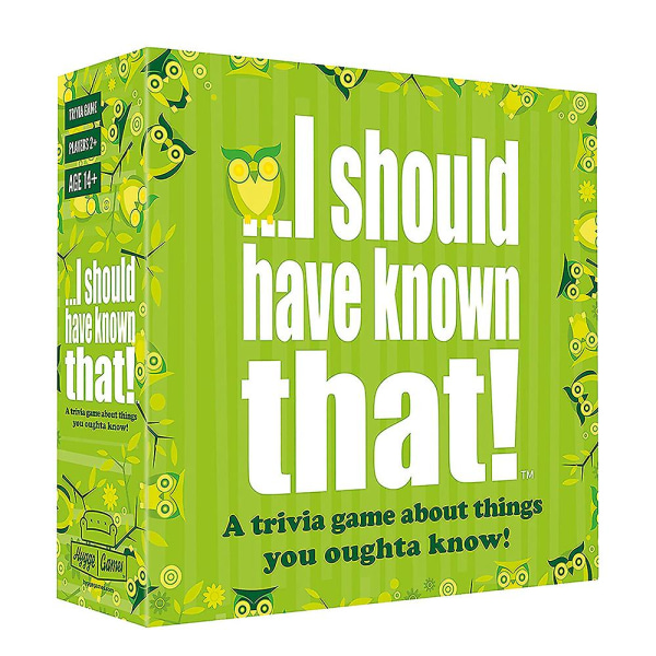 Det borde jag ha vetat! Ett triviaspel om saker du borde veta! Spela kortspel! Idealiska presenter