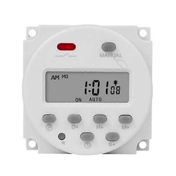 SINOTIMER 1 Sekunds Intervall 12V Digital LCD Timer Switch 7 Dagar Veckovis Programmerbar Tidsrelä Progr
