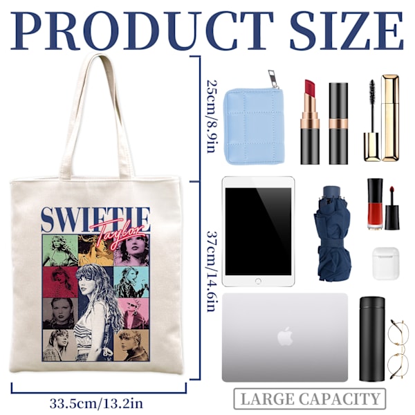 Taylor Swift Album Inspireret Håndtaske Kvinders Bærbar Opbevaringstaske Musikelsker Merchandise Fans Swiftie Gave XO