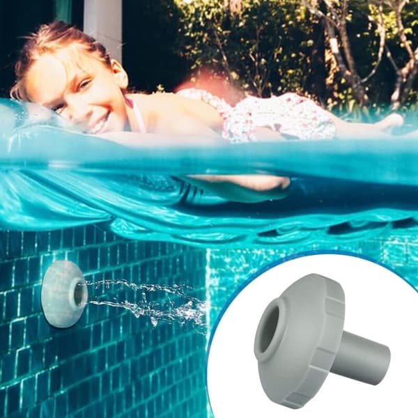 32 mm diameter poolslangeadapter – kompatibel med Intex – forbindelse til pumpe og skimmer – blød, skridsikker plast