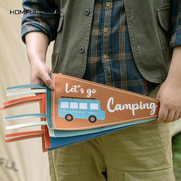 Exquisite Pennant Cartoon Style Felt Cloth Decorative Bunting Triangle Banner Tent Flag For Camping_h