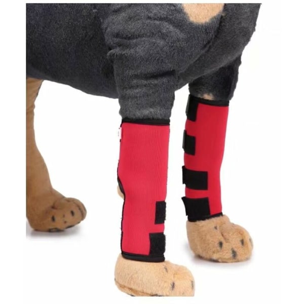 Lemmikkien polvituki kirurginen haavahiha koiran jalkasuoja (punainen, S)