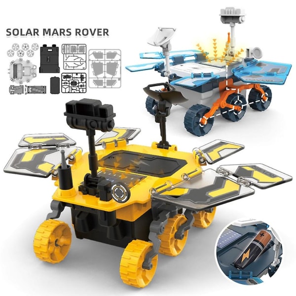 Solar Mars Rover Robot Mars Rover Legetøj Solpanel Robotlegetøj gør-det-selv samling legetøj Pædagogisk legetøj intellektuel udvikling