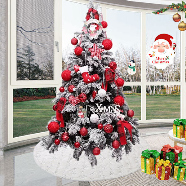 Julgransmatta Vit 122 cm