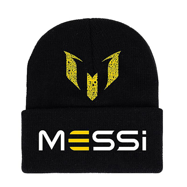 Messis Fodbold Beanie Bonnet Strikket Hat Mænd Kvinder Mode Unisex Vinter Varmt Hætte