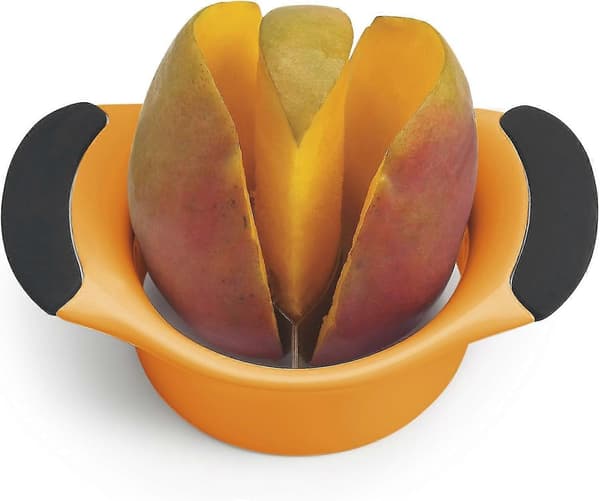 Mangokutter - Fruktskærer i rustfritt stål - Oransje og svart