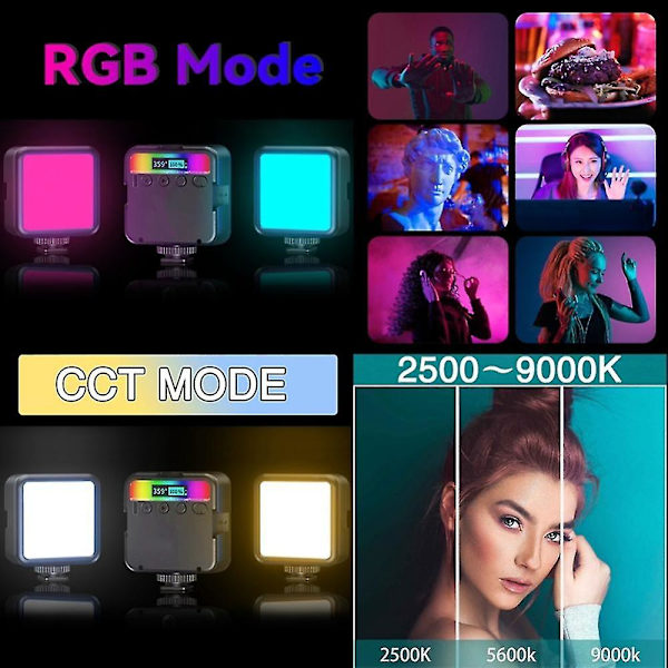 RGB LED-fyllningsljus Videokonferens Fyllningsljus Fickljus LED Vlog Fullfärg Fyllningsljus Slr Fotografering Fyllningsljus