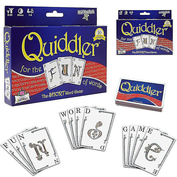 Quiddler Brettspill for hjemmefest Voksen Familie Spillekort Spill Gaver puslespill spill, fest spill