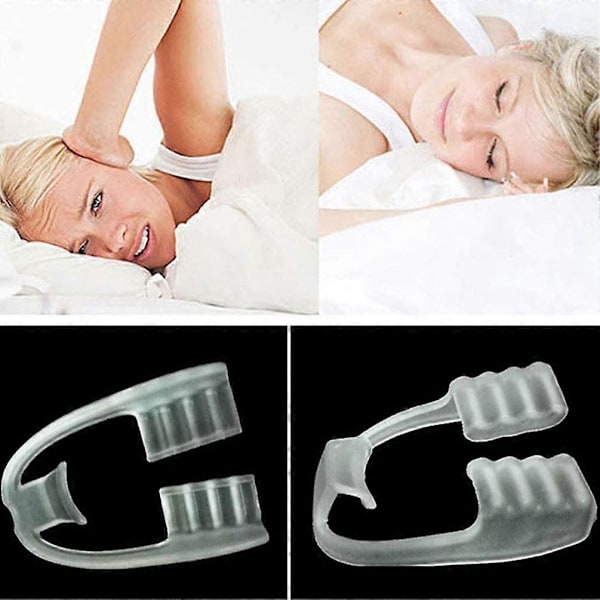 4-pack Tandgnisslingsskydd Munskydd Eliminerar Gnisslande Klämmande Tandskydd Nattskydd Stoppar Bruxism för Vuxna Män Kvinnor Sömn