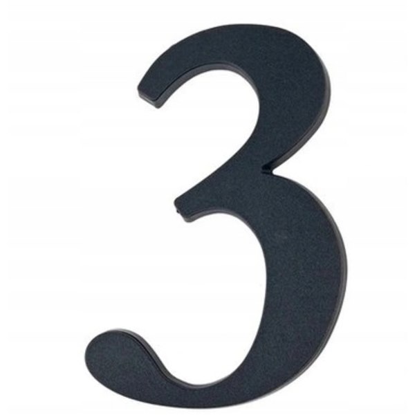Husnummer 3 sort 19 cm