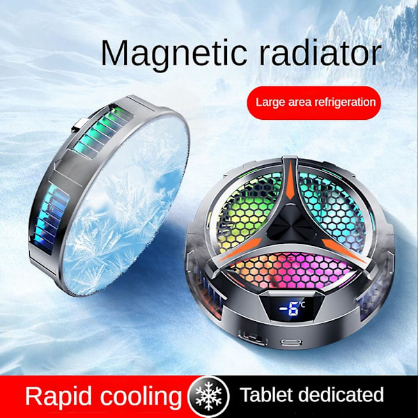 X42 Tablet Køler Radiator Tablet Køler Rgb Farverig Belysning 10cm Magnetisk Halvleder Køler Køling