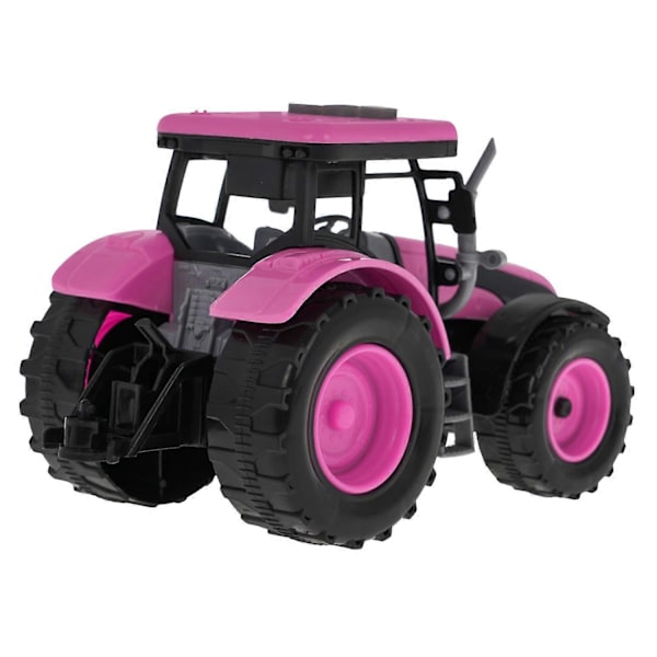 Interaktiv lyserød traktor med lyd og LED-lys til børn