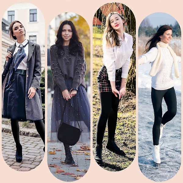 Termoleggings för dam med hög midja, ogenomskinliga långa leggings med tjockt fleecefoder, varma vinterleggings, stretchleggings/byxor, marinblå/svart