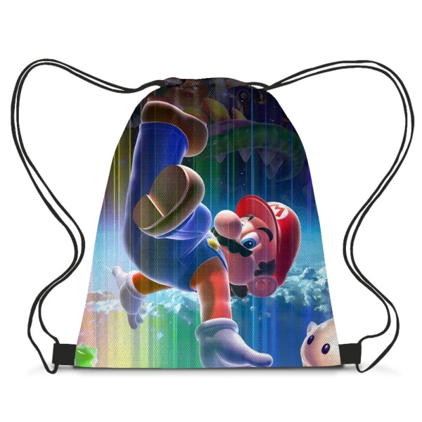 Urheilusäilytys polyesterikangasta Mario kiristysnyörilliset taskut Muodikkaat kiristysnyörilliset taskut I
