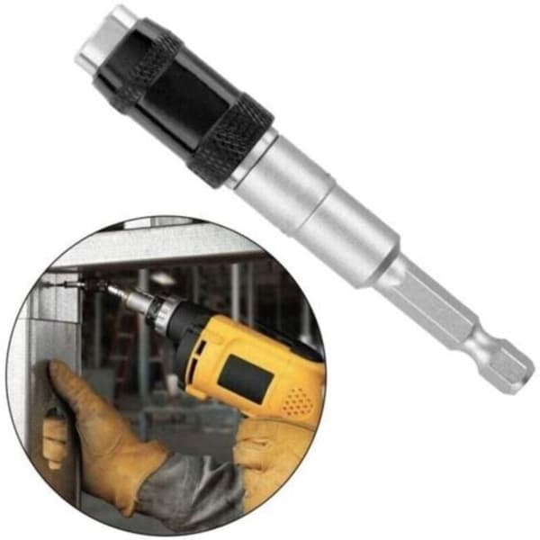 Svingbar magnetisk bitsholder, støtsikker, for skrudriller
