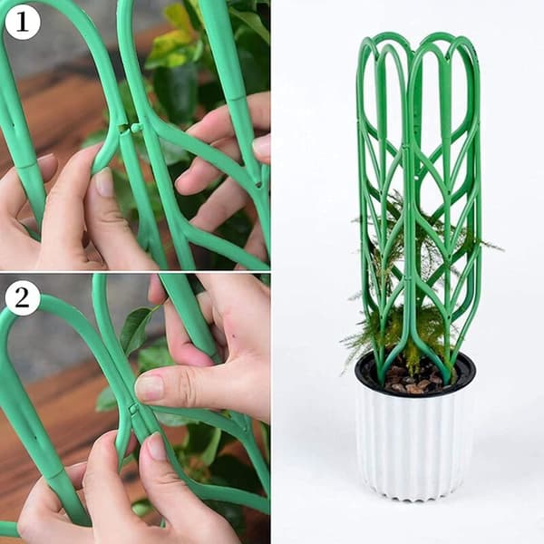 6 st bladformade stöd för klätterväxter i kruka, minispaljé för krukväxter, DIY klätterväxtstöd för klätterväxter, grönsaker,