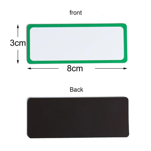 Skrivbart magnetmærke 80x30mm 54-pak