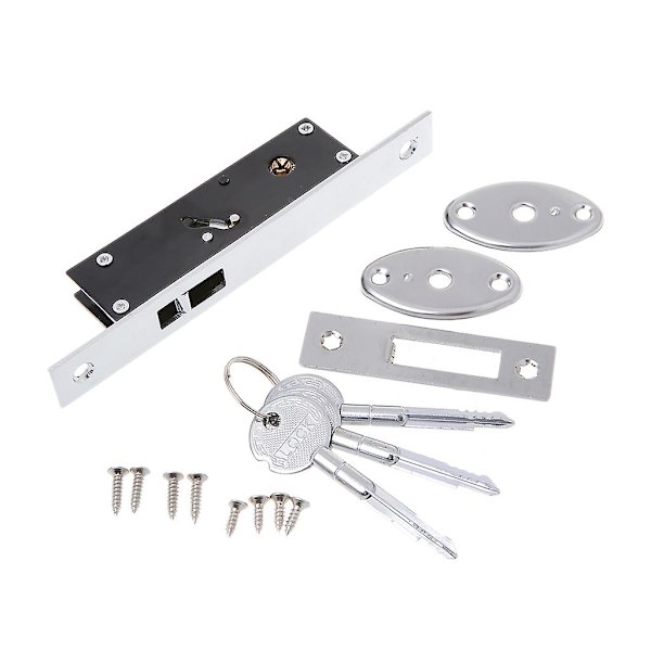 Holdbar aluminiumlegering skydedørs krog lås korsformet nøglebolt låse til fr