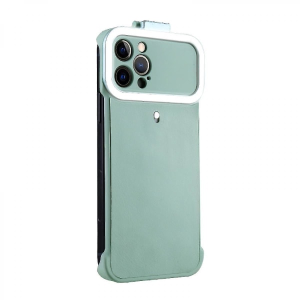 Lämplig för Iphone 12 phone case Fill Light Square Fill Light (ljusblå)
