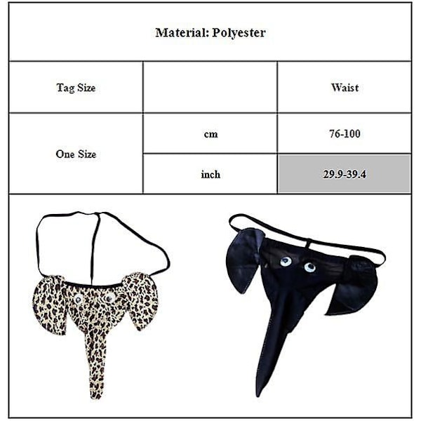 Miesten Elefantti Thongit Bikini Alusvaatteet G-stringit Kukkaro Alushousut Seksikäs Alusvaatteet