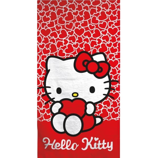 Hello Kitty Hjerter Badehåndklæde, Strandhåndklæde 70*140 cm (Hurtigtørrende)