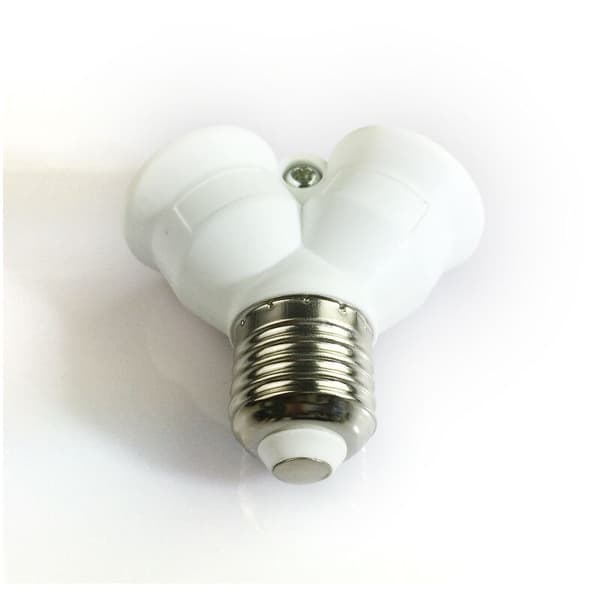 E27 2-i-1 Fatningskonverter 2-adapter base til LED, gløde- og CFL-pærer [Energiklasse A+]