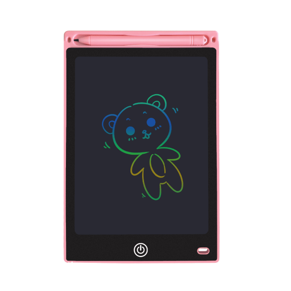 Lasten digitaalinen luonnoslehtiö - käytännöllinen LCD-näyttö, 8,5 tuuman tabletti + kynä, vaaleanpunainen