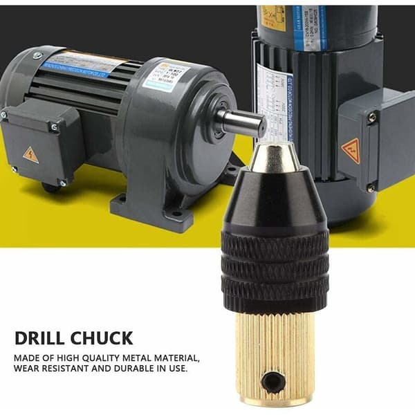 Mini selvstrammende chuck, mini elektrisk drillchuck, klemkapasitet 0,3 til 3,4 mm (2 mm hull), mini elektrisk drillhylse tilbehør, for motor