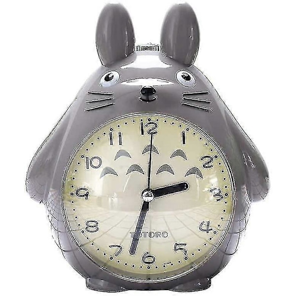 Wekity Totoro-tema väckarklocka med snooze-funktion, tyst och med LED-nattlampa - perfekt present till barn och tonåringar