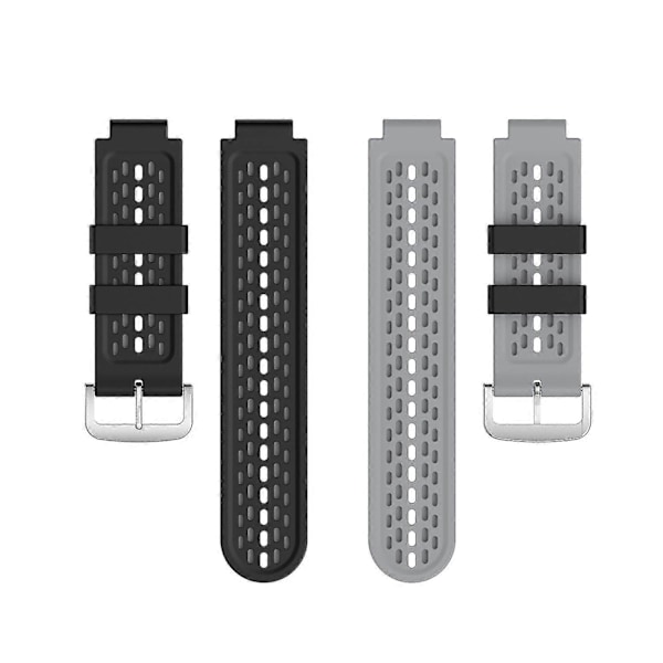 Til Garmin Approach S2 / S4 Silikon Urrem Sort Grå