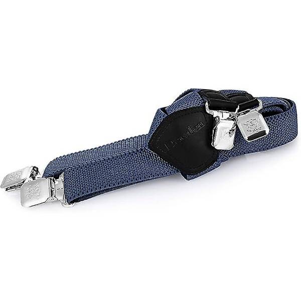Herreseler med svært sterke metallklips Brede 4 cm Tunge seler En størrelse passer alle menn og kvinner Justerbare og elastiske X-form (blå)
