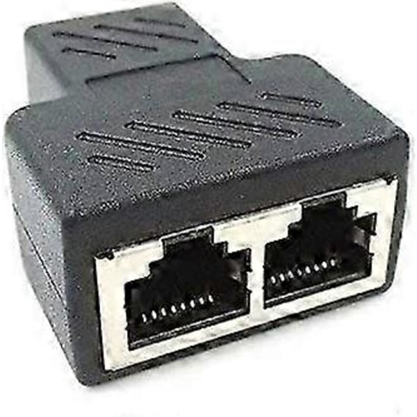 Ethernet Splitter Adapter Nettverksadapter med LAN Splitter 2 Hunn til 2 Hunn Porter CAT 5/CAT 6 Ethernet Forlenger Kobling 8P
