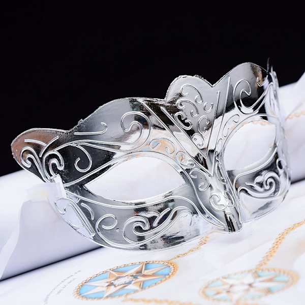 tectake Venetiansk maske, ensfarget øyemaske for maskerade, 2