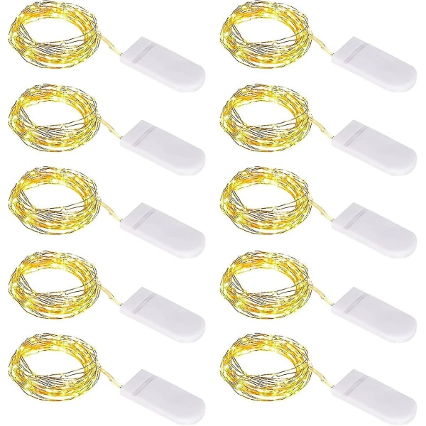 10 stk Led String Lights Batteri, String Lights Small Med Batteri, 1m 10 Micro