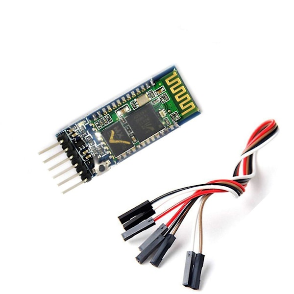 HC-05 RS232 Trådlös Seriell 6-stifts RF Transceiver Modul Master Slave med 6 Set Kabel Kompatibel för