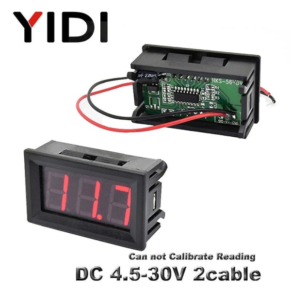 AC 30-500v AC 0-600v 0,56'' Digital voltmeter Kalibrera avläsning Dc 3,5-30v DC-röd LED AC 30-500V Blue LED