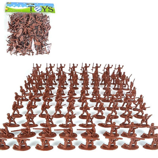 100pcs Children Toy Mini Classic Military Soldiers Figures Models Playset Desk Decor Toddler Army Men Kids Toy Gift Accessories