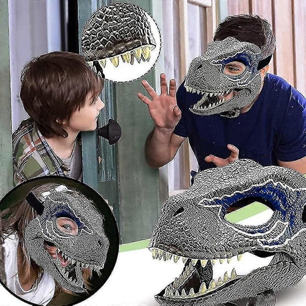 3D Dinosaur Maske Rollespill Hodeplagg Jurassic World Raptor Gaver