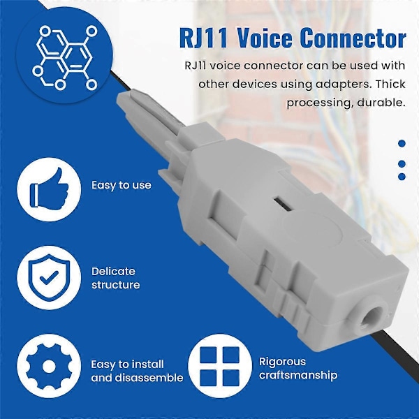10 stk. 110 Test Rj11 Voice Connector Mdf Sjekk Telefon Voice For Krone Module Patch Panel