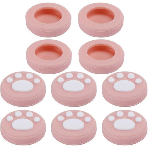 Mjuka Silikon Katttass Tumgrepp, Enkel Kontroll, Skyddande Grepp, Återanvändbara, Gul Tass på Vit, för Switch/Switch Lite med (Foundation White Claw) f
