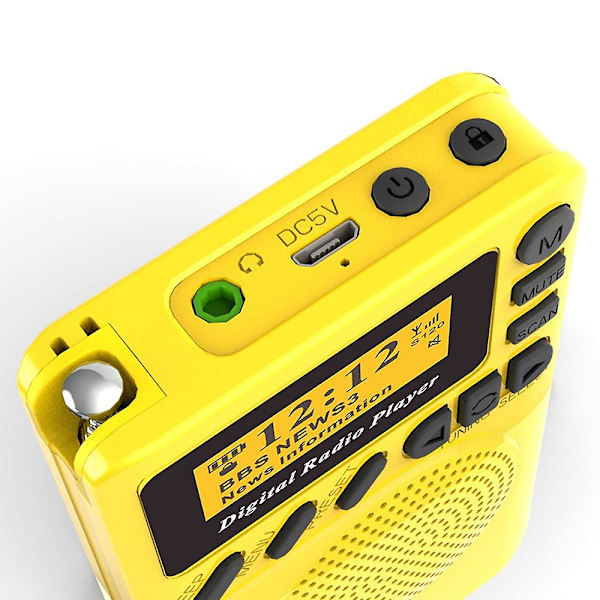 Taskukokoinen DAB-digitaalinen radio Mini DAB+ digitaalinen radio MP3-soittimella FM-radio LCD-näytöllä