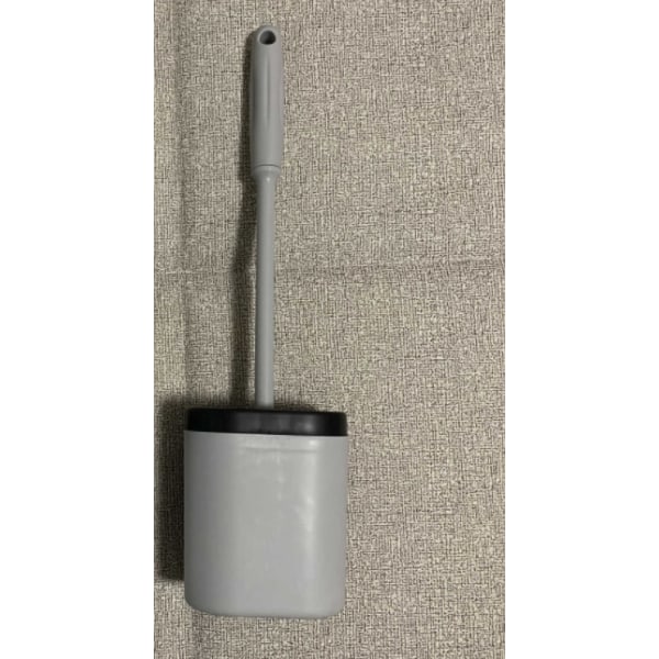 Anti-Drip Flat Silicone Toilet Brush Wall Mounted Flat Silicone Toilet Brush Easy to Clean Grey