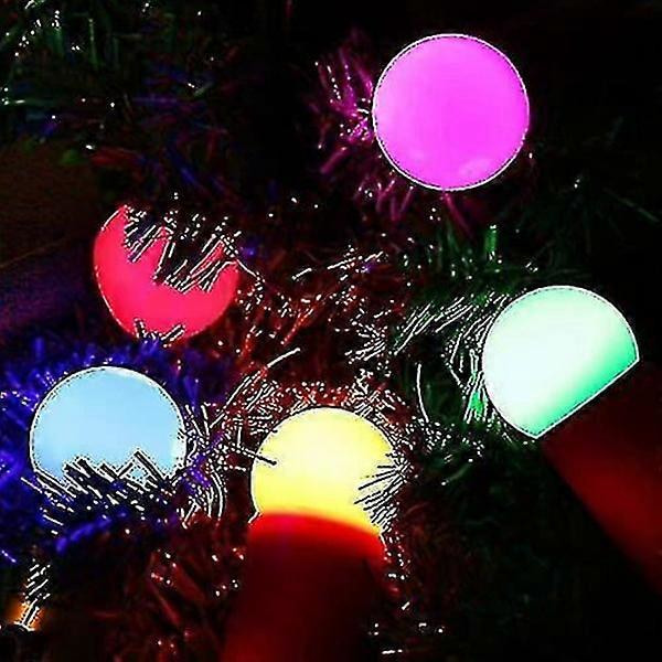 20-pack Färgade Glödlampor LED 2W E27 G45 Belysningslampor, LED Färgade Golfboll Glödlampa, Blandade Färger 45mm X 68mm